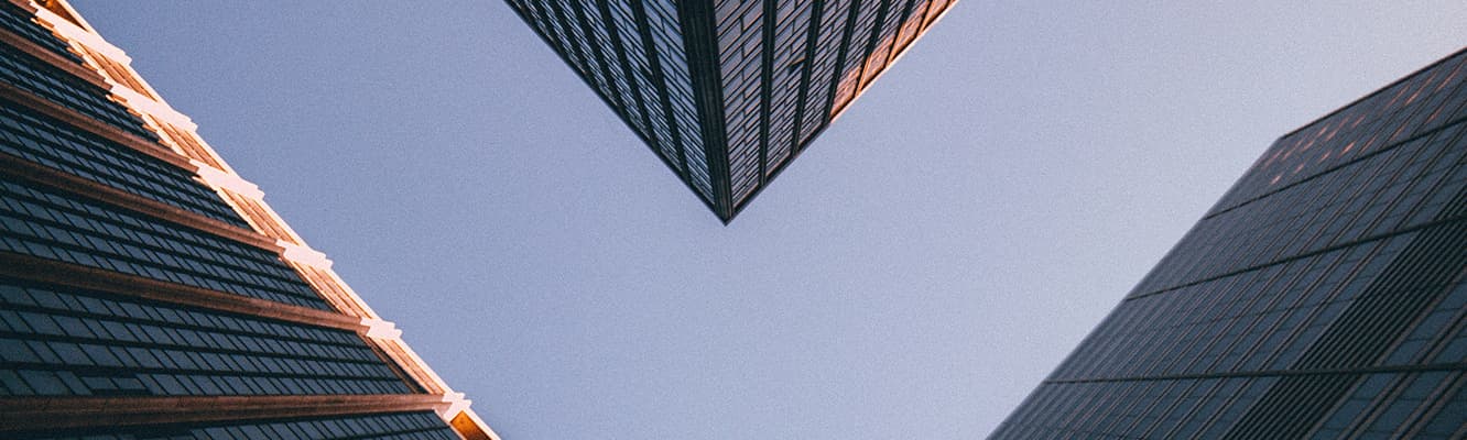 Skyscrapers viewed from below